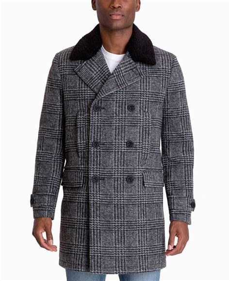 michael kors men's middlefield classic-fit stretch plaid top coat|Michael Kors Mens Middlefield Classic.